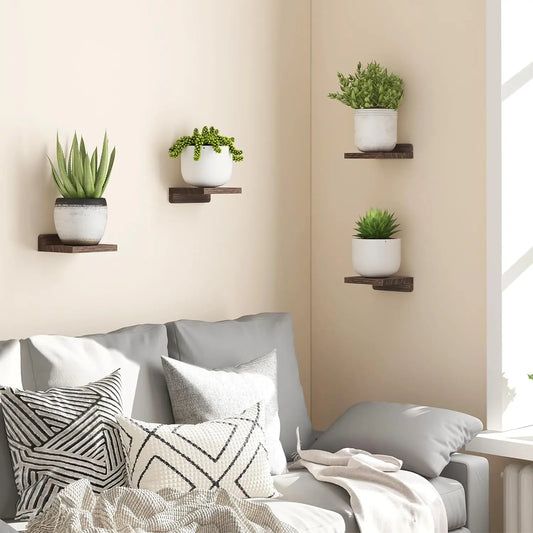 DecorBites™ Small Wood Floating Shelves 4-Pack