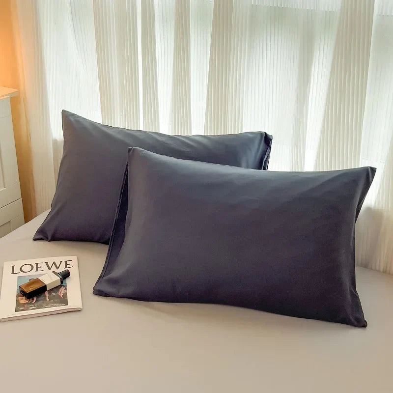 DecorBites™ Solid Color Brush Fabric Bedding Set - 4 Pieces