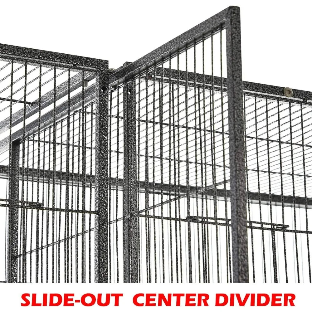 DecorBites™ Spacious Double Bird Cage with Breeding Dividers