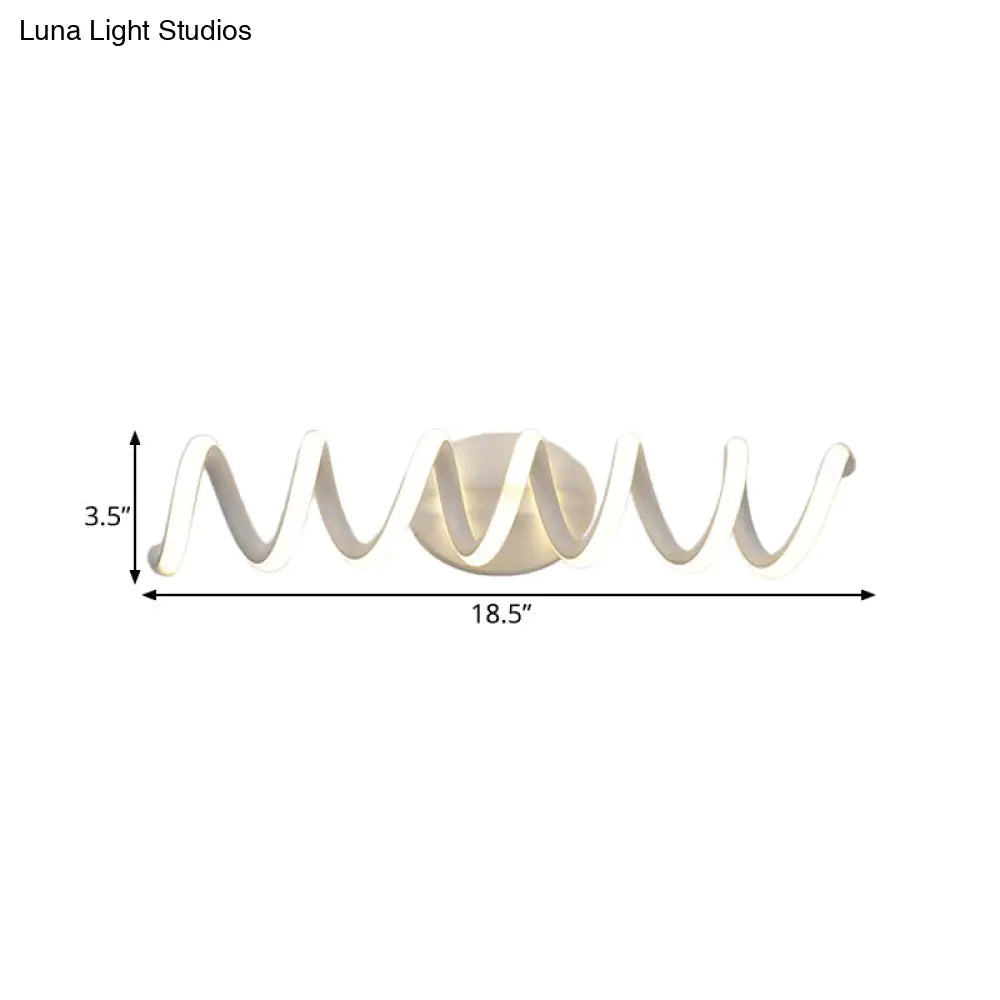 DecorBites™ Spiral LED Vanity Light for Modern Bathroom | Wall Mounted Mirror Light in Warm/White/Natural | 13"/18.5"/22.5" Wide