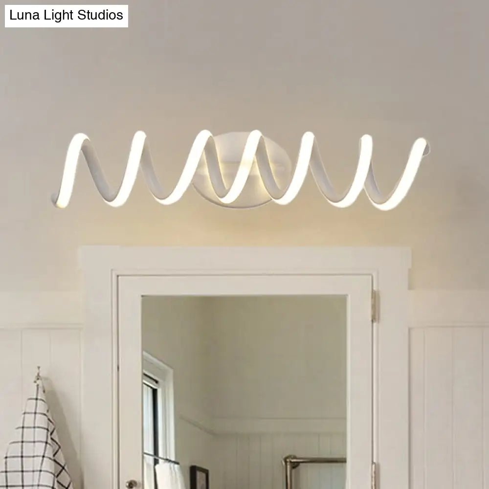 DecorBites™ Spiral LED Vanity Light for Modern Bathroom | Wall Mounted Mirror Light in Warm/White/Natural | 13"/18.5"/22.5" Wide