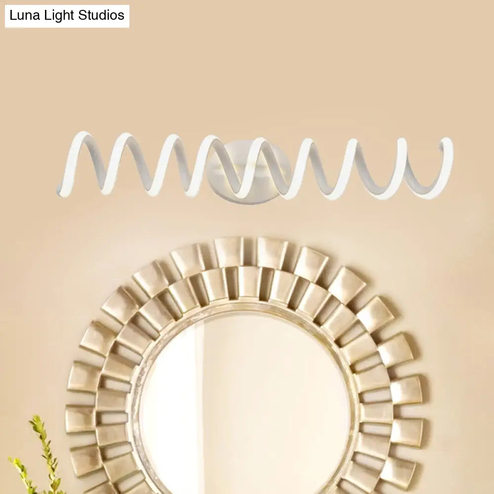 DecorBites™ Spiral LED Vanity Light for Modern Bathroom | Wall Mounted Mirror Light in Warm/White/Natural | 13"/18.5"/22.5" Wide