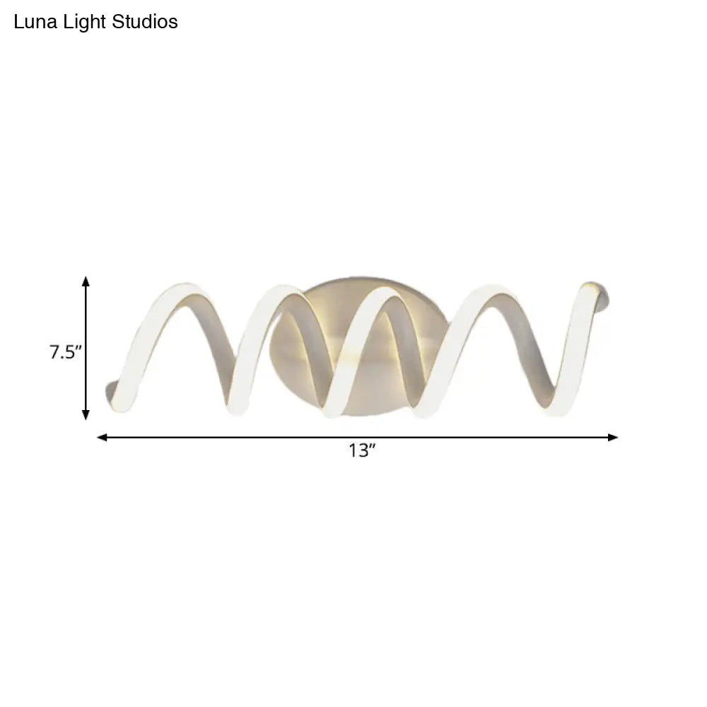 DecorBites™ Spiral LED Vanity Light for Modern Bathroom | Wall Mounted Mirror Light in Warm/White/Natural | 13"/18.5"/22.5" Wide