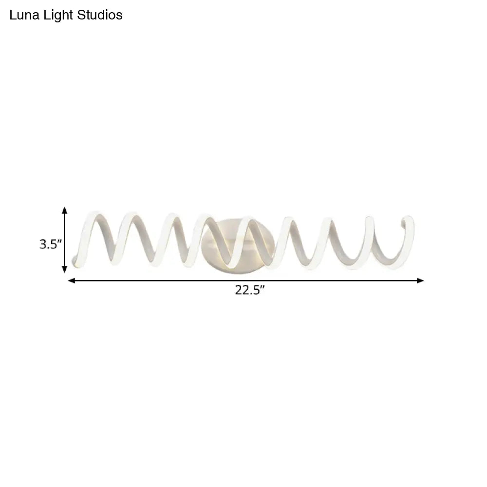 DecorBites™ Spiral LED Vanity Light for Modern Bathroom | Wall Mounted Mirror Light in Warm/White/Natural | 13"/18.5"/22.5" Wide
