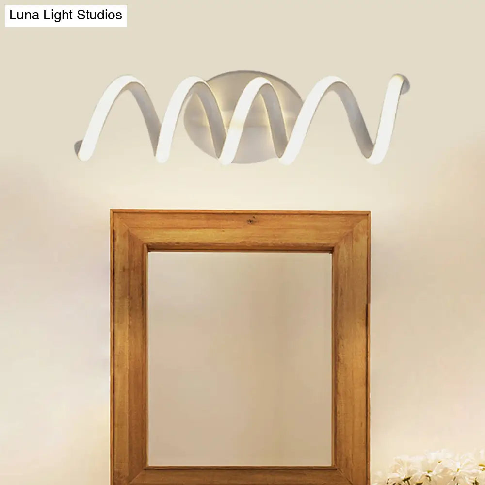 DecorBites™ Spiral LED Vanity Light for Modern Bathroom | Wall Mounted Mirror Light in Warm/White/Natural | 13"/18.5"/22.5" Wide