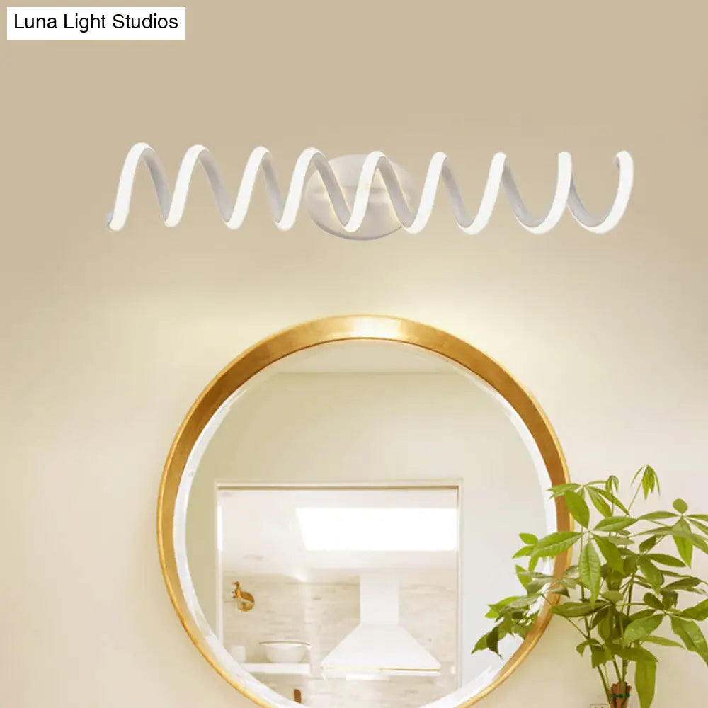 DecorBites™ Spiral LED Vanity Light for Modern Bathroom | Wall Mounted Mirror Light in Warm/White/Natural | 13"/18.5"/22.5" Wide