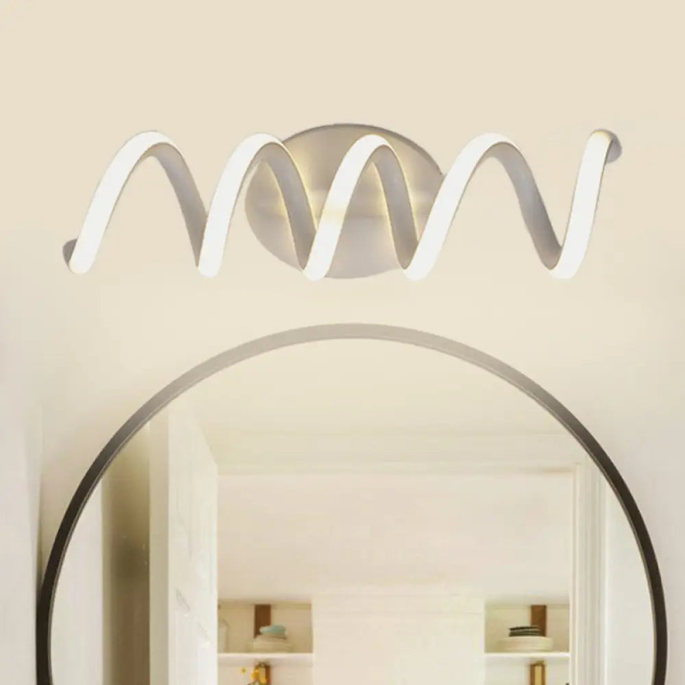 DecorBites™ Spiral LED Vanity Light for Modern Bathroom | Wall Mounted Mirror Light in Warm/White/Natural | 13"/18.5"/22.5" Wide