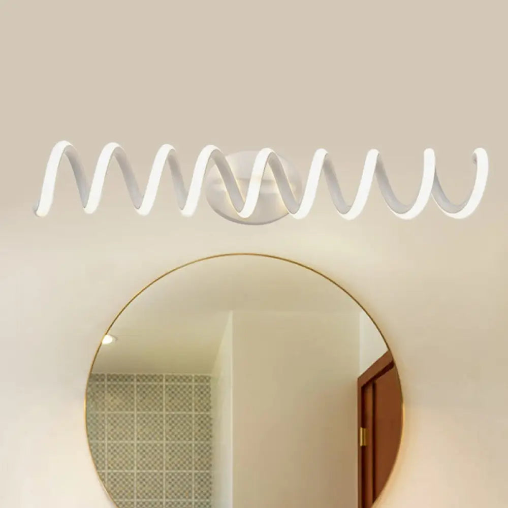DecorBites™ Spiral LED Vanity Light for Modern Bathroom | Wall Mounted Mirror Light in Warm/White/Natural | 13"/18.5"/22.5" Wide