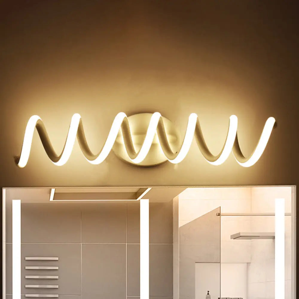 DecorBites™ Spiral LED Vanity Light for Modern Bathroom | Wall Mounted Mirror Light in Warm/White/Natural | 13"/18.5"/22.5" Wide