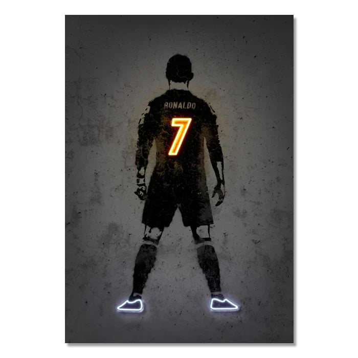 DecorBites™ Sports Stars Neon Wall Art Print