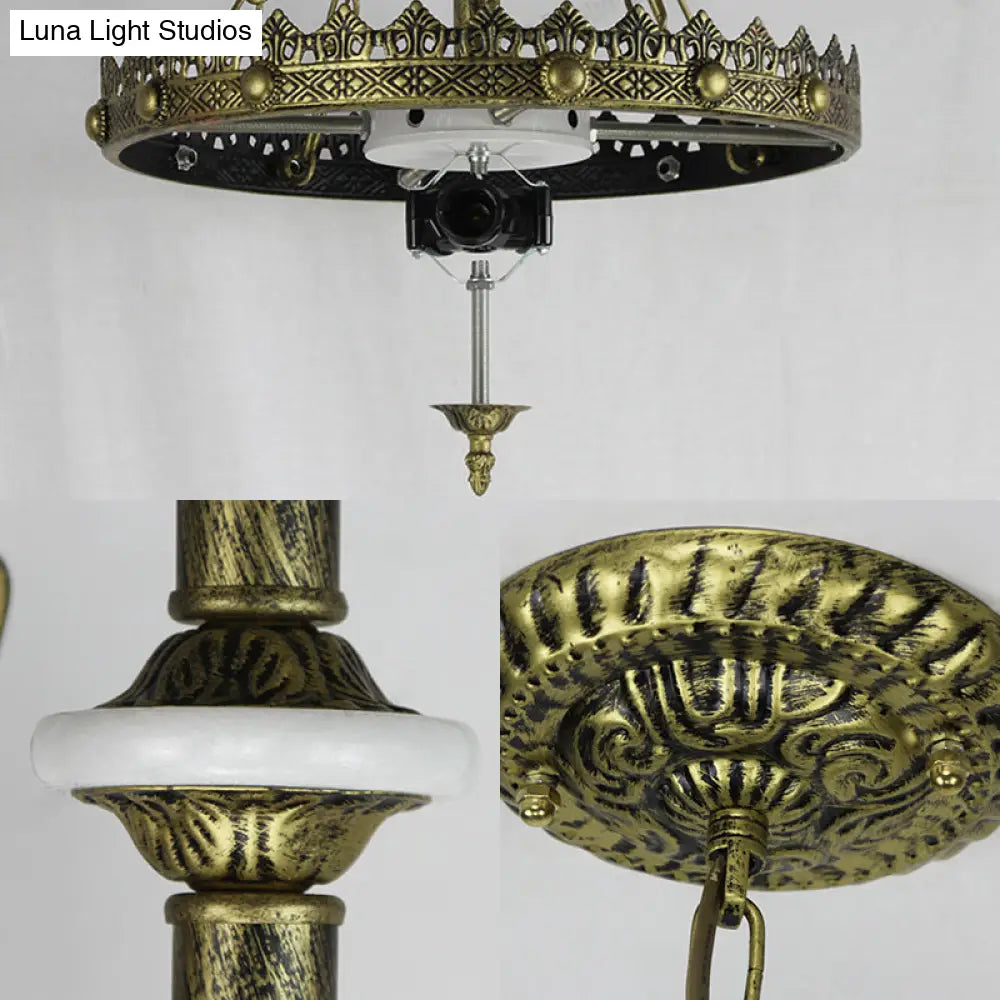 DecorBites™ Stained Glass Bowl Pendant Light - Lodge Leaf Design, 3 Lights - Indoor Kitchen Lighting