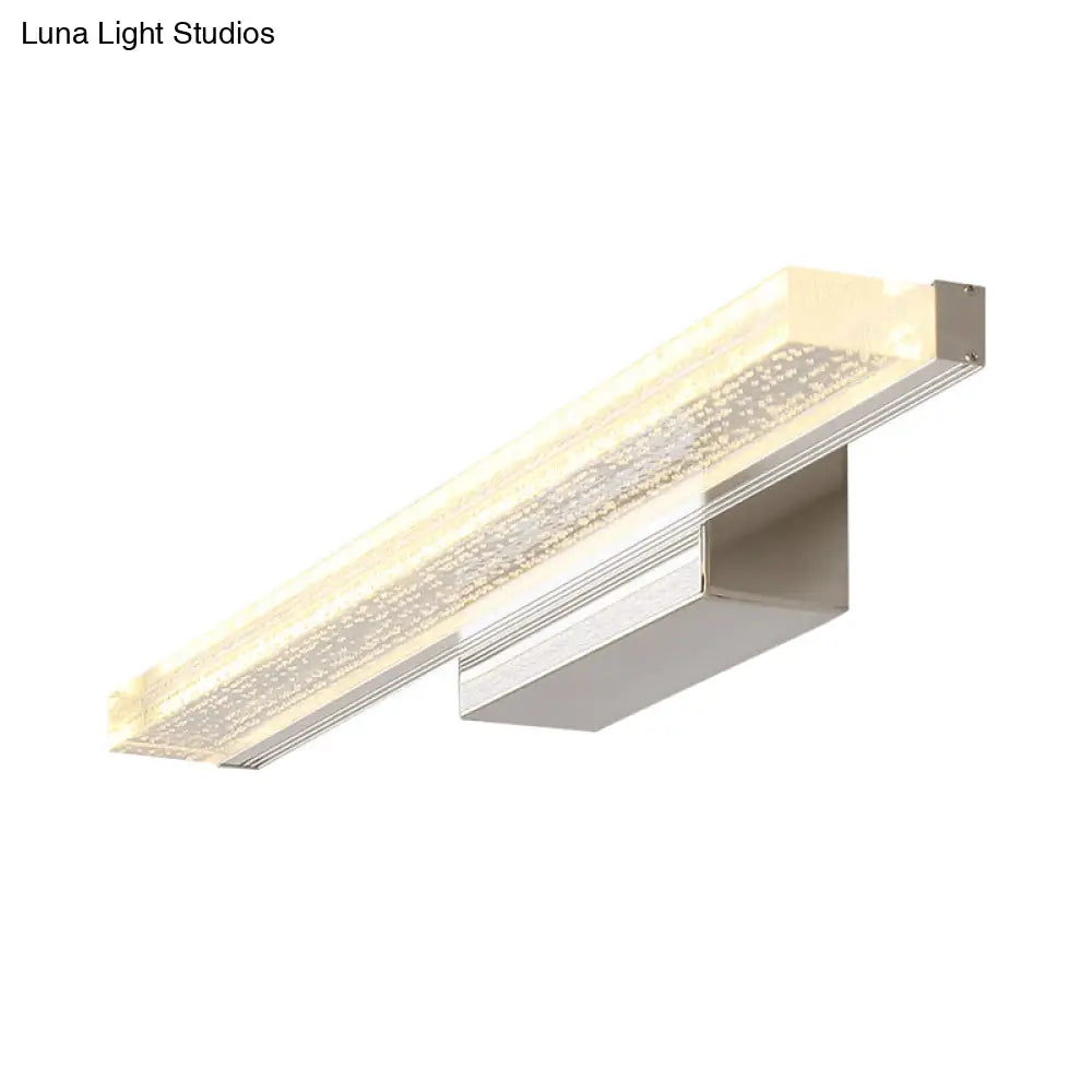 DecorBites™ Stainless Steel LED Vanity Sconce with Acrylic Shade, Warm/White Light, 3 sizes available