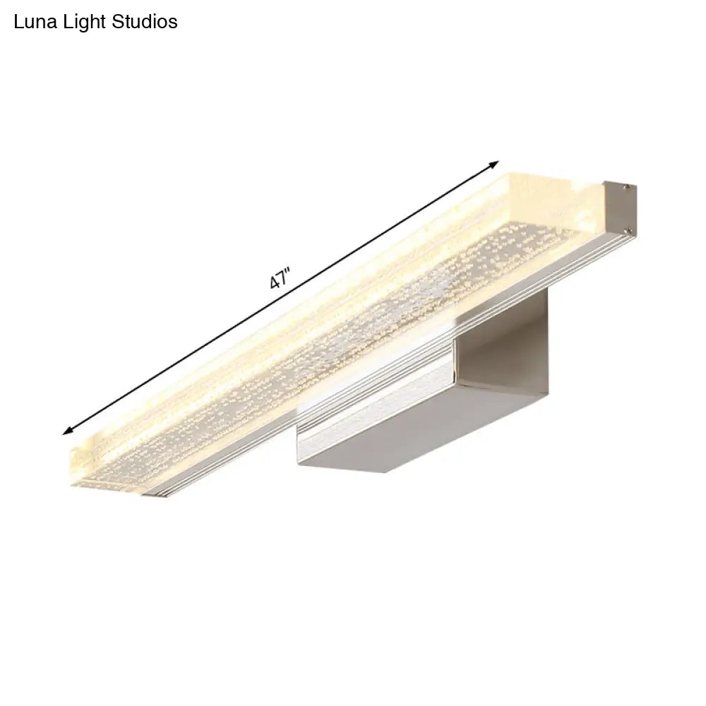 DecorBites™ Stainless Steel LED Vanity Sconce with Acrylic Shade, Warm/White Light, 3 sizes available