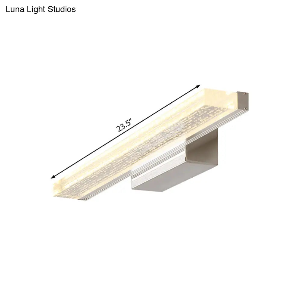 DecorBites™ Stainless Steel LED Vanity Sconce with Acrylic Shade, Warm/White Light, 3 sizes available