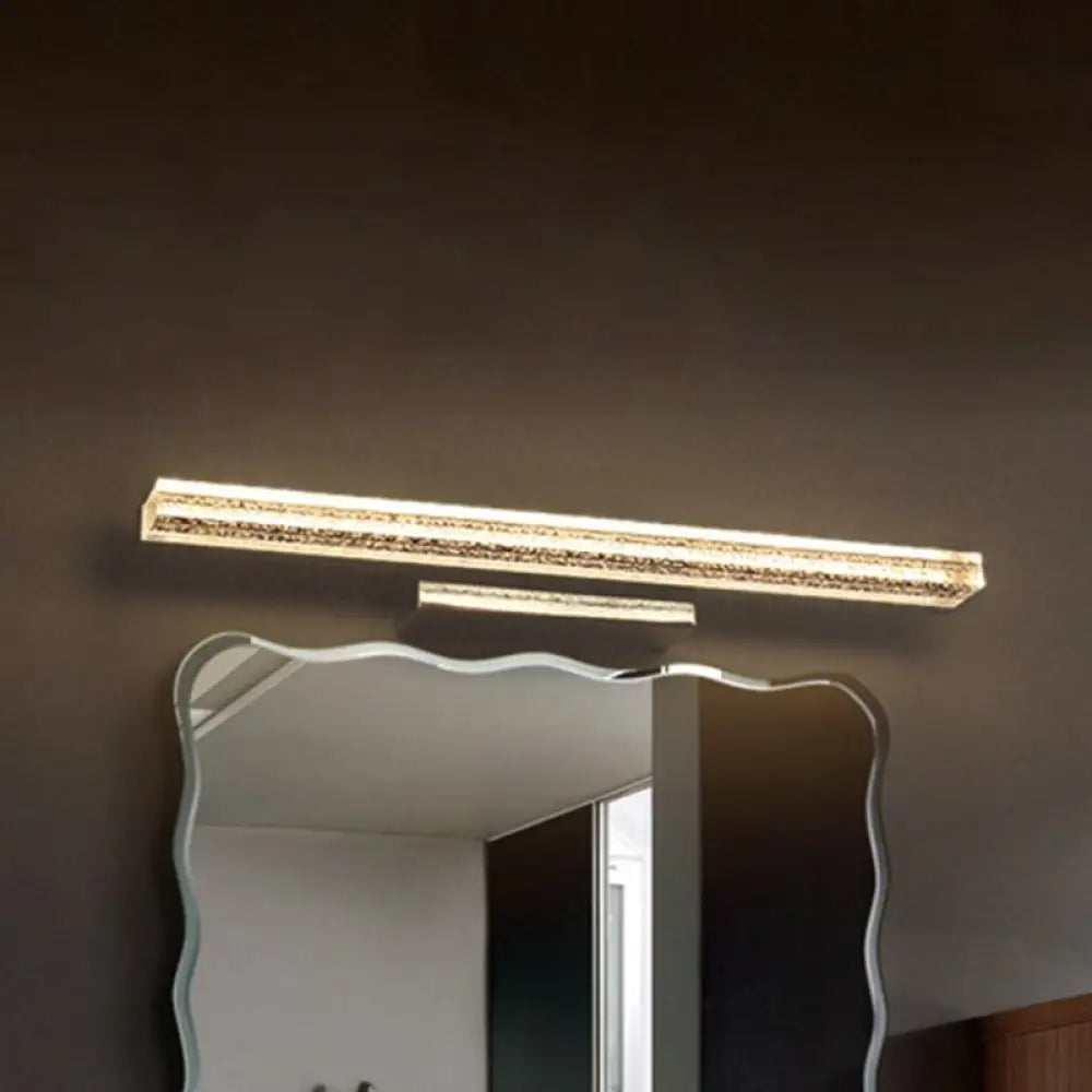 DecorBites™ Stainless Steel LED Vanity Sconce with Acrylic Shade, Warm/White Light, 3 sizes available