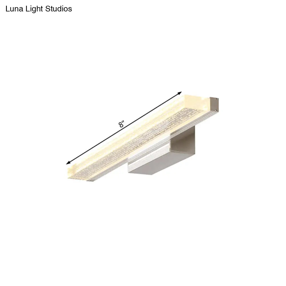 DecorBites™ Stainless Steel LED Vanity Sconce with Acrylic Shade, Warm/White Light, 3 sizes available