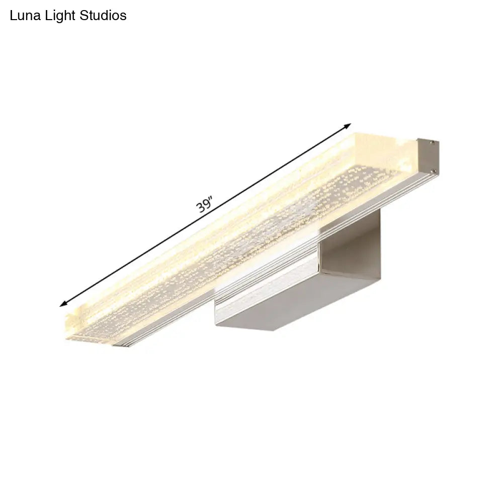 DecorBites™ Stainless Steel LED Vanity Sconce with Acrylic Shade, Warm/White Light, 3 sizes available