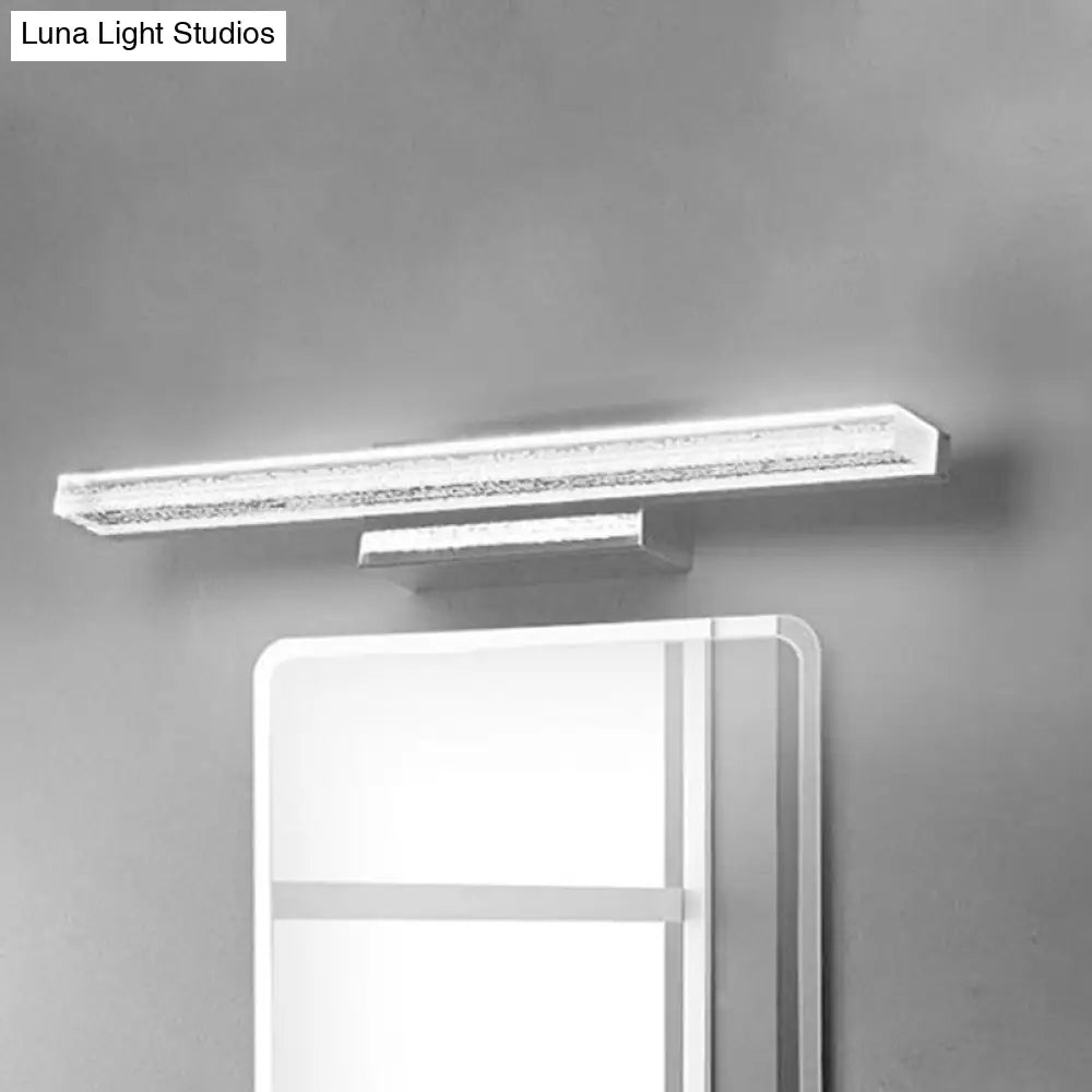 DecorBites™ Stainless Steel LED Vanity Sconce with Acrylic Shade, Warm/White Light, 3 sizes available