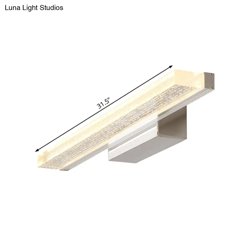 DecorBites™ Stainless Steel LED Vanity Sconce with Acrylic Shade, Warm/White Light, 3 sizes available