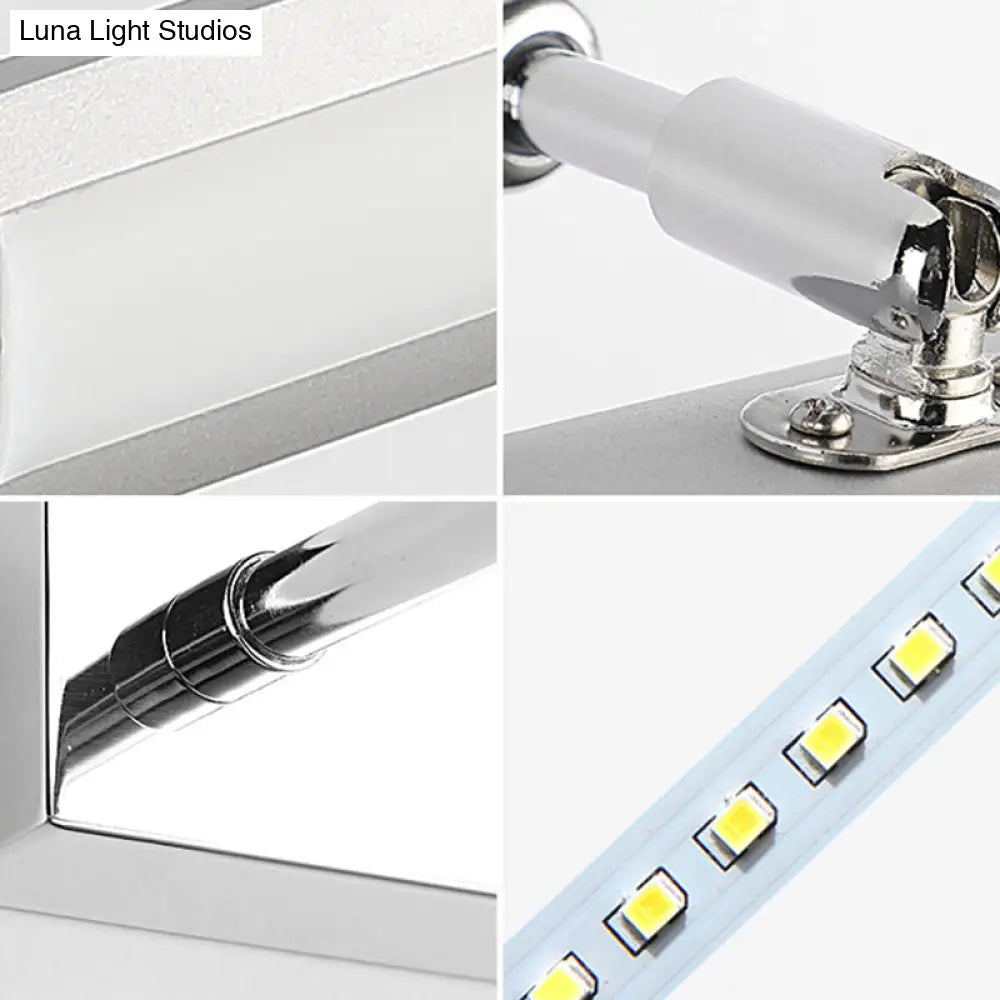 DecorBites™ Stainless Steel LED Wall Light with Adjustable Joint - Modern Bar Vanity Sconce for Bath
