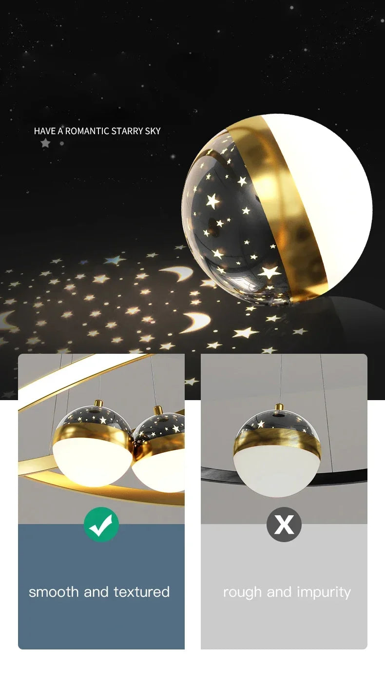 DecorBites™ Starry Sky LED Chandelier for Living Room
