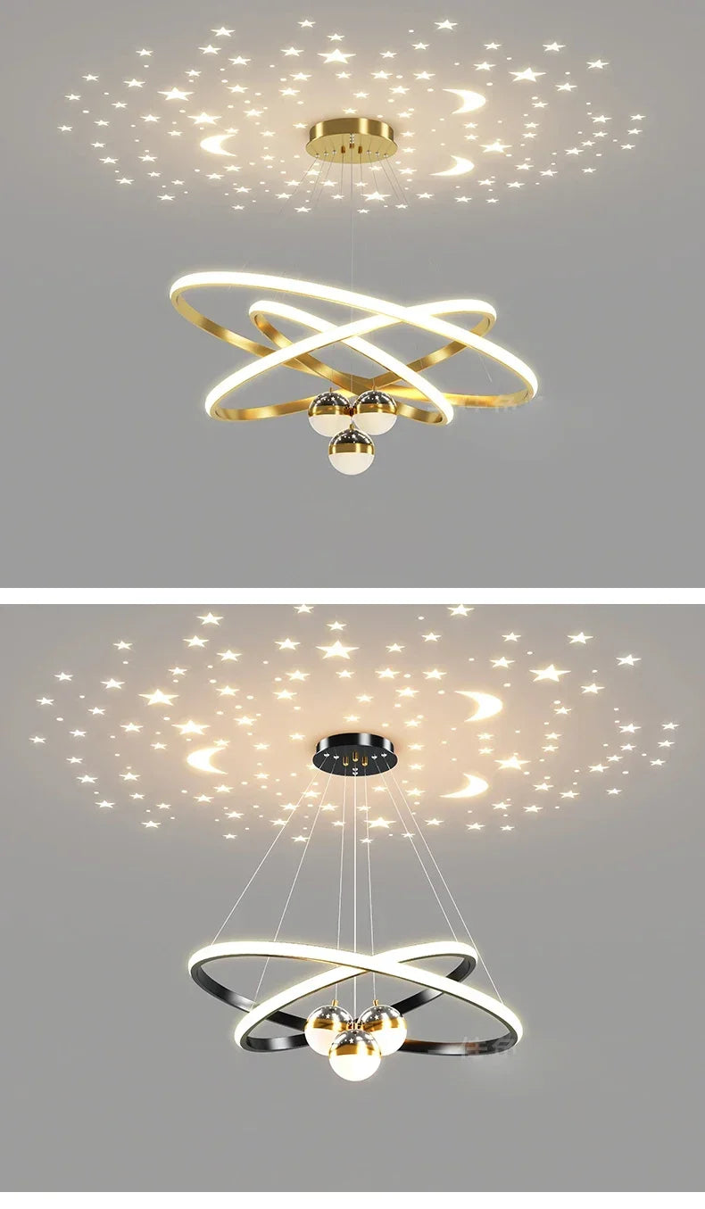 DecorBites™ Starry Sky LED Chandelier for Living Room