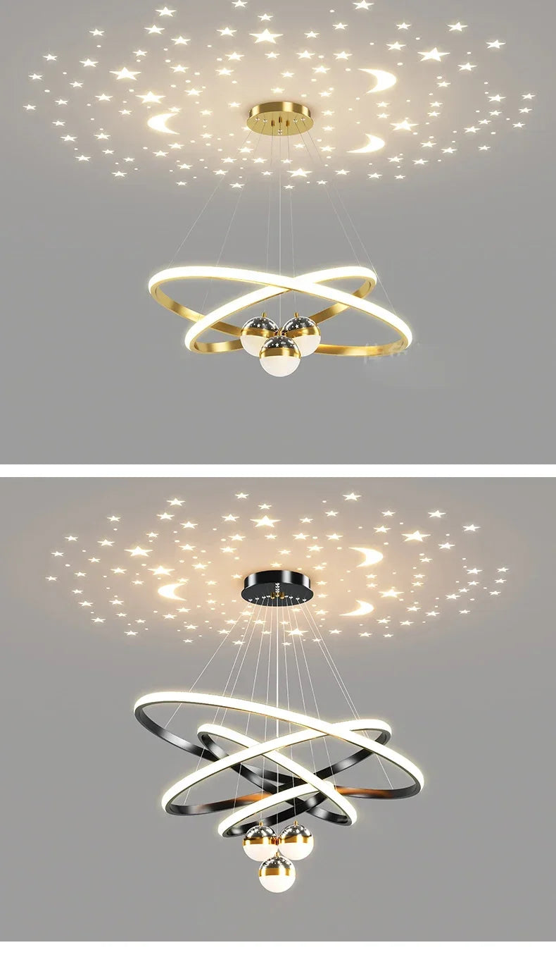 DecorBites™ Starry Sky LED Chandelier for Living Room