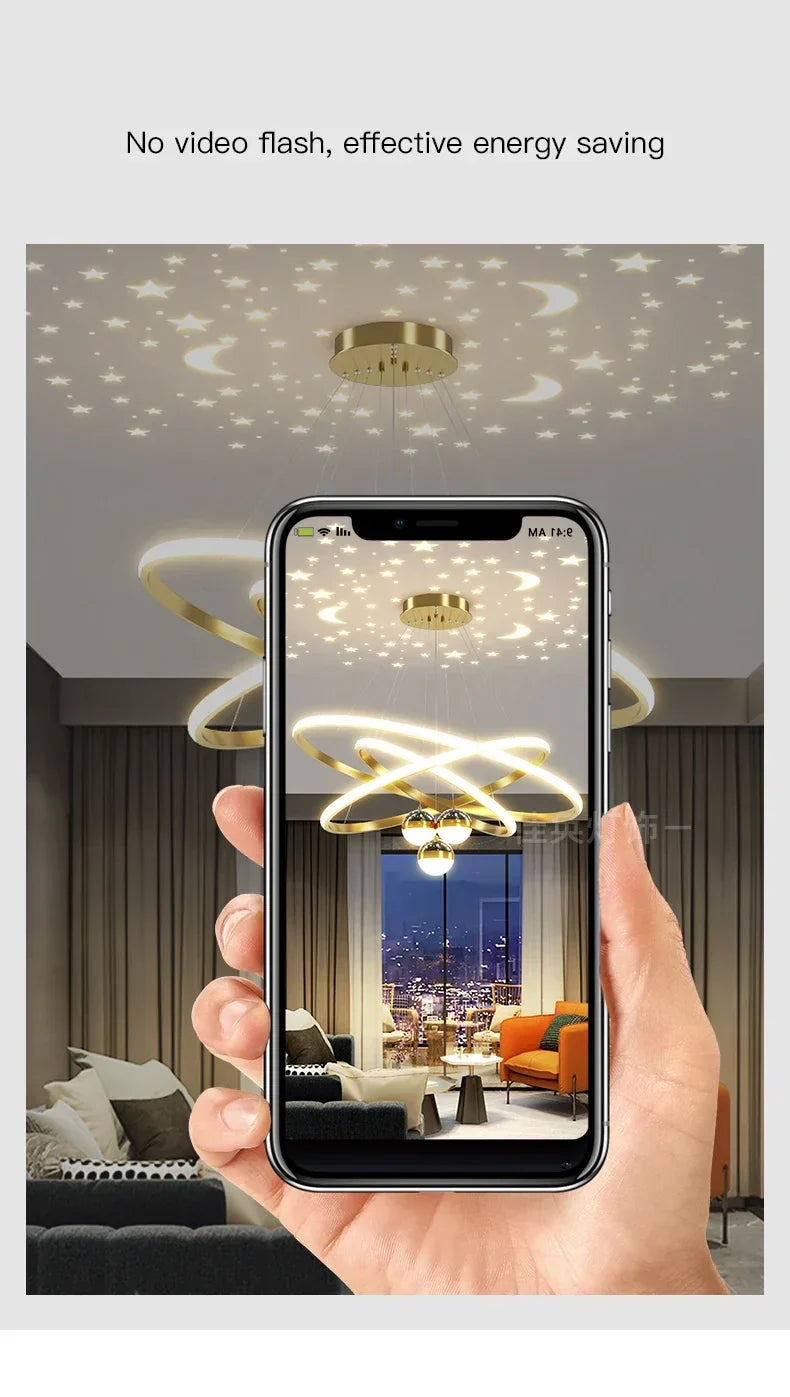 DecorBites™ Starry Sky LED Chandelier for Living Room