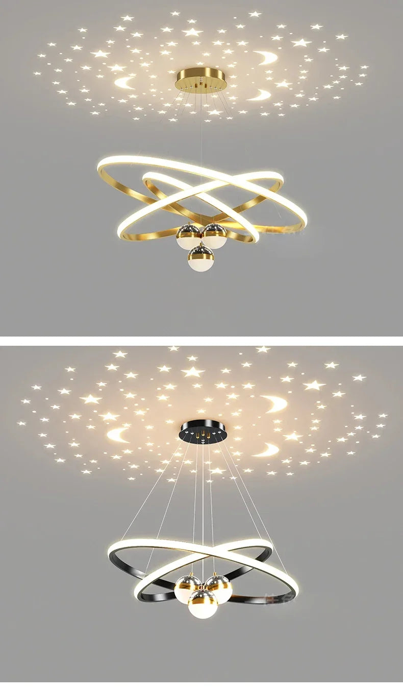 DecorBites™ Starry Sky LED Chandelier for Living Room