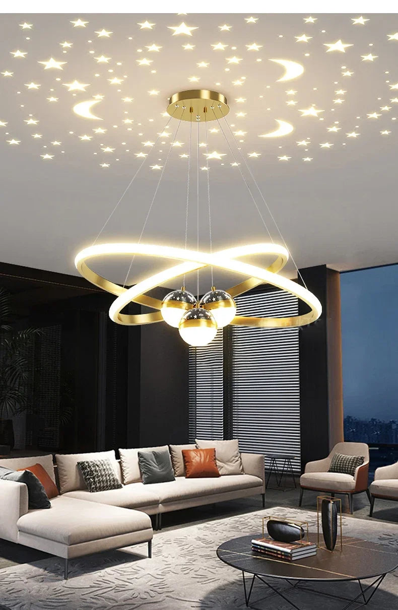 DecorBites™ Starry Sky LED Chandelier for Living Room