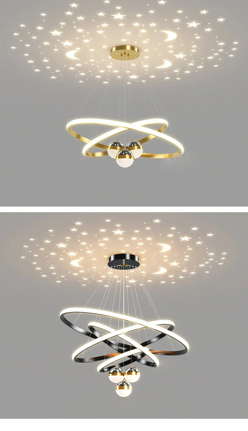 DecorBites™ Starry Sky LED Chandelier for Living Room
