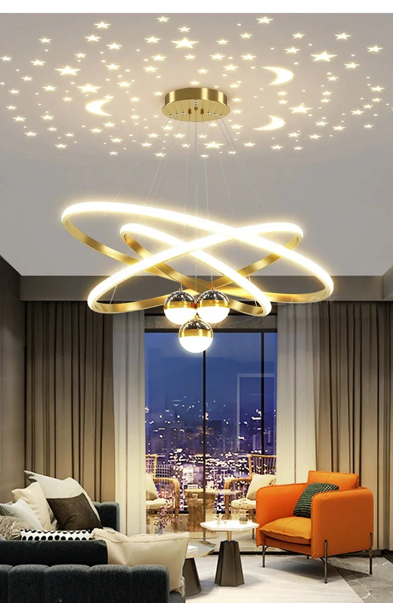 DecorBites™ Starry Sky LED Chandelier for Living Room