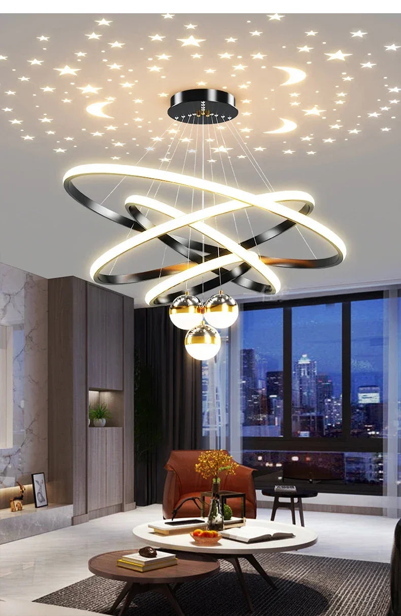 DecorBites™ Starry Sky LED Chandelier for Living Room