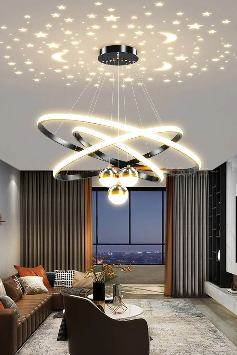 DecorBites™ Starry Sky LED Chandelier for Living Room
