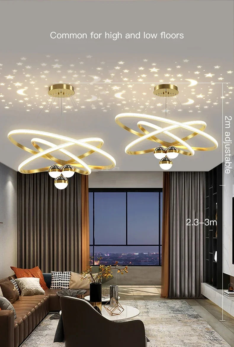 DecorBites™ Starry Sky LED Chandelier for Living Room