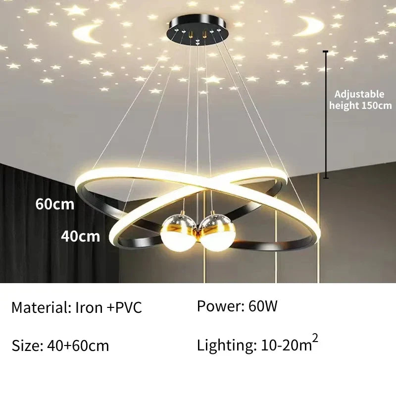DecorBites™ Starry Sky LED Chandelier for Living Room
