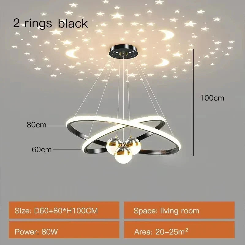 DecorBites™ Starry Sky LED Chandelier for Living Room