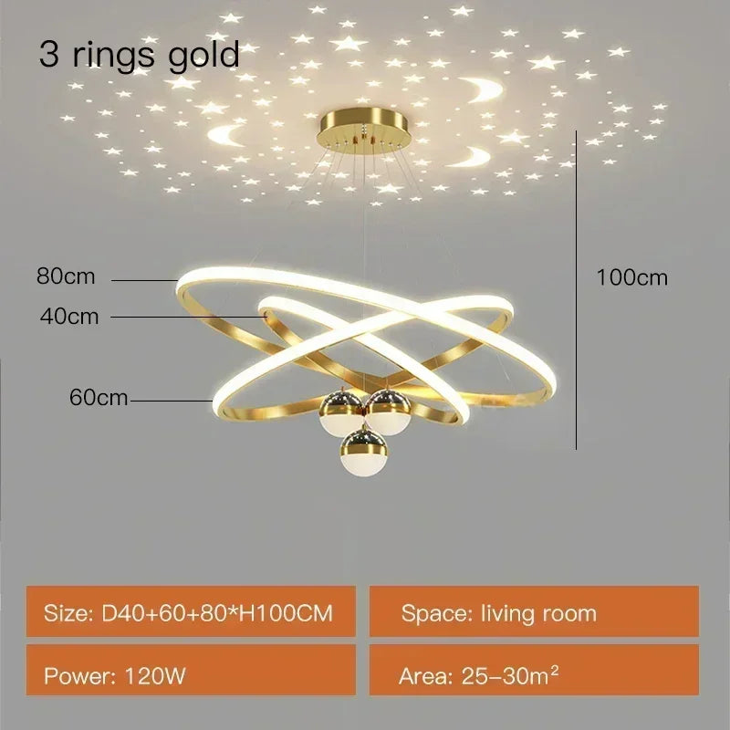 DecorBites™ Starry Sky LED Chandelier for Living Room