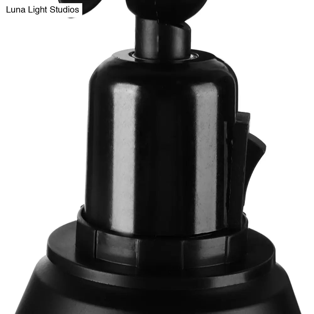 DecorBites™ Stylish Antique Wrought Iron Wall Sconce with Cone Table Design and 1 Head in Black or White
