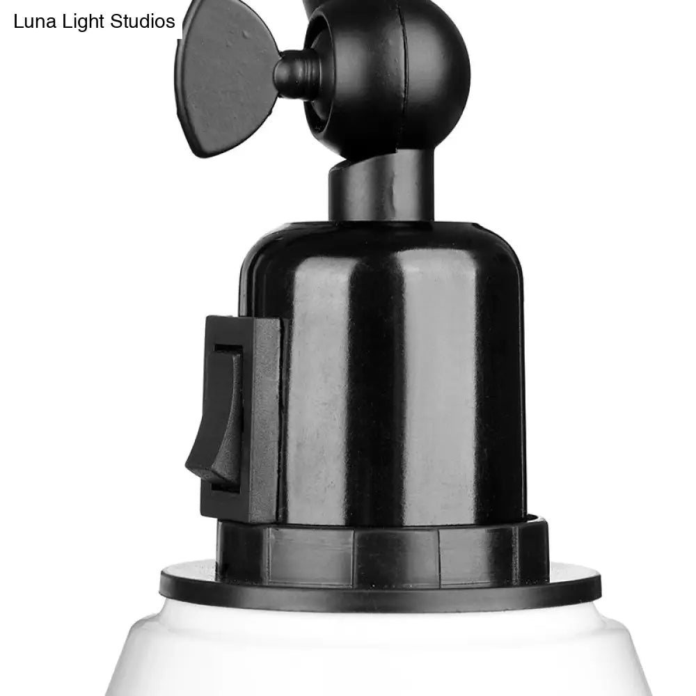 DecorBites™ Stylish Antique Wrought Iron Wall Sconce with Cone Table Design and 1 Head in Black or White