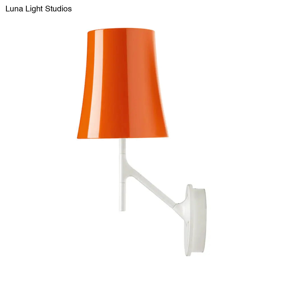DecorBites™ Stylish Orange and White Wall Mount Sconce Lamp for Modern Living Rooms