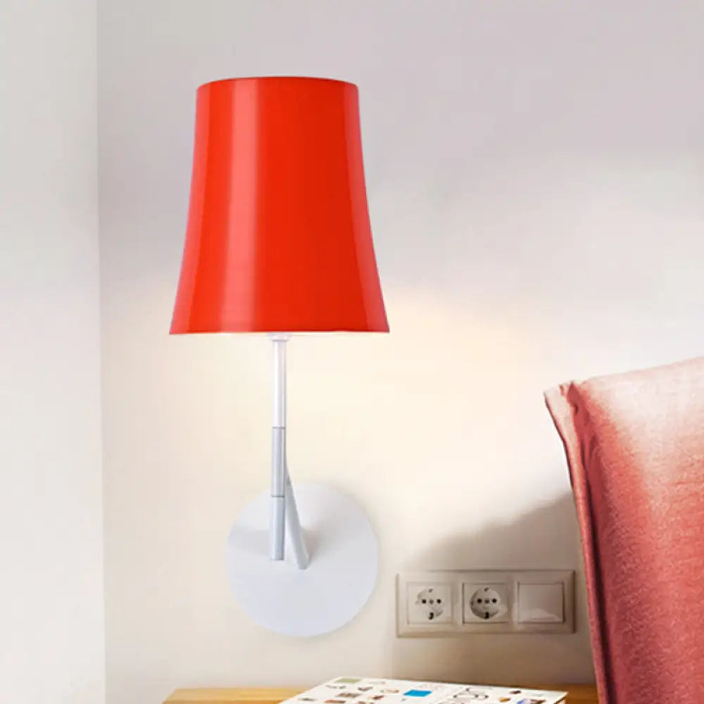 DecorBites™ Stylish Orange and White Wall Mount Sconce Lamp for Modern Living Rooms