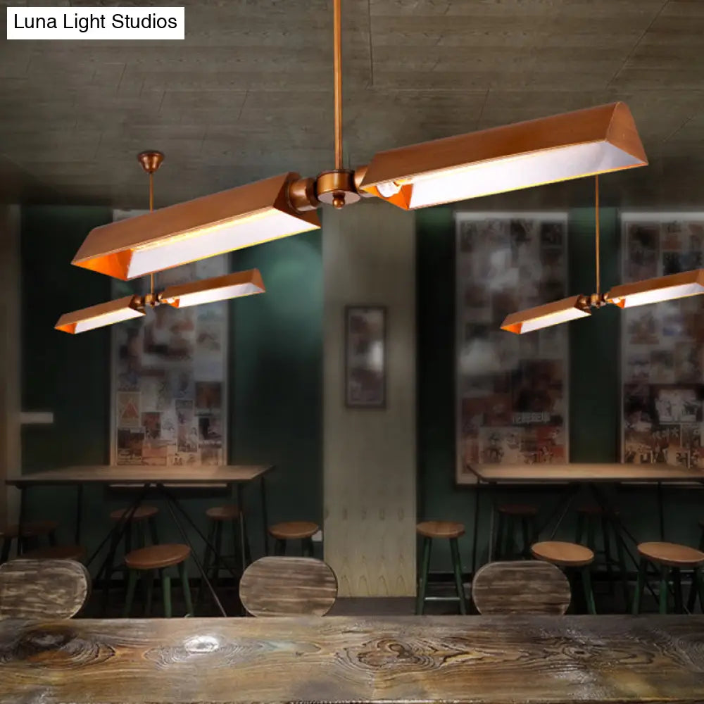 DecorBites™ Traditional Metal Triangle Pendant Light with 2 Lights - Grey/Gold - Perfect for Dining Rooms