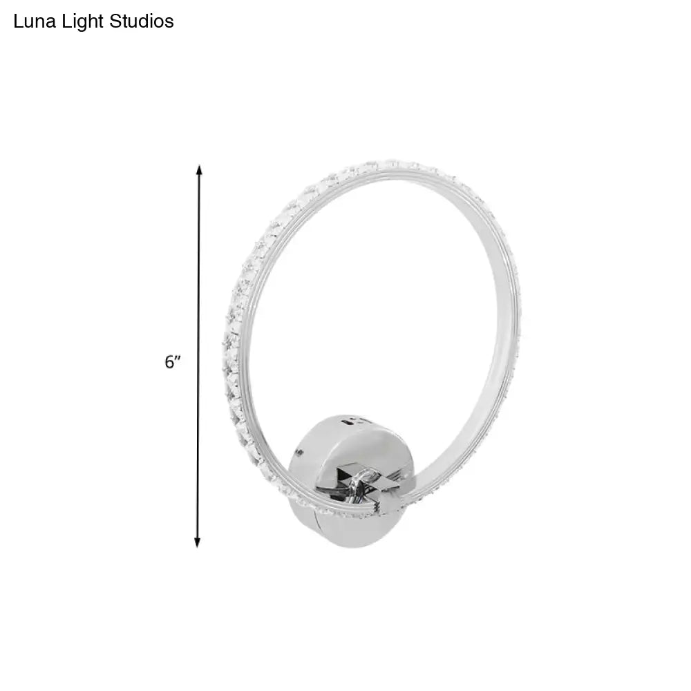 DecorBites™ Translucent Crystal Sconce Light - Modern LED Wall Lighting Fixture | Chrome Finish | 6"/8"/10" H