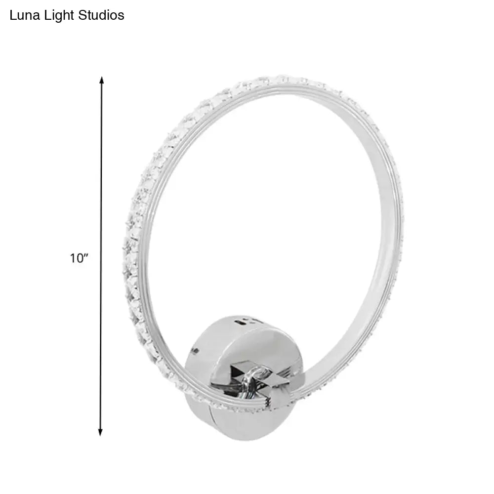 DecorBites™ Translucent Crystal Sconce Light - Modern LED Wall Lighting Fixture | Chrome Finish | 6"/8"/10" H