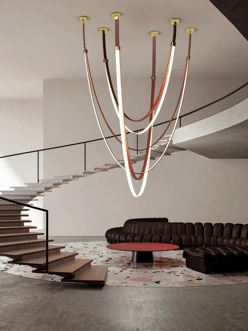 DecorBites™ Trendy Leather Belt LED Chandelier Light for Living Room