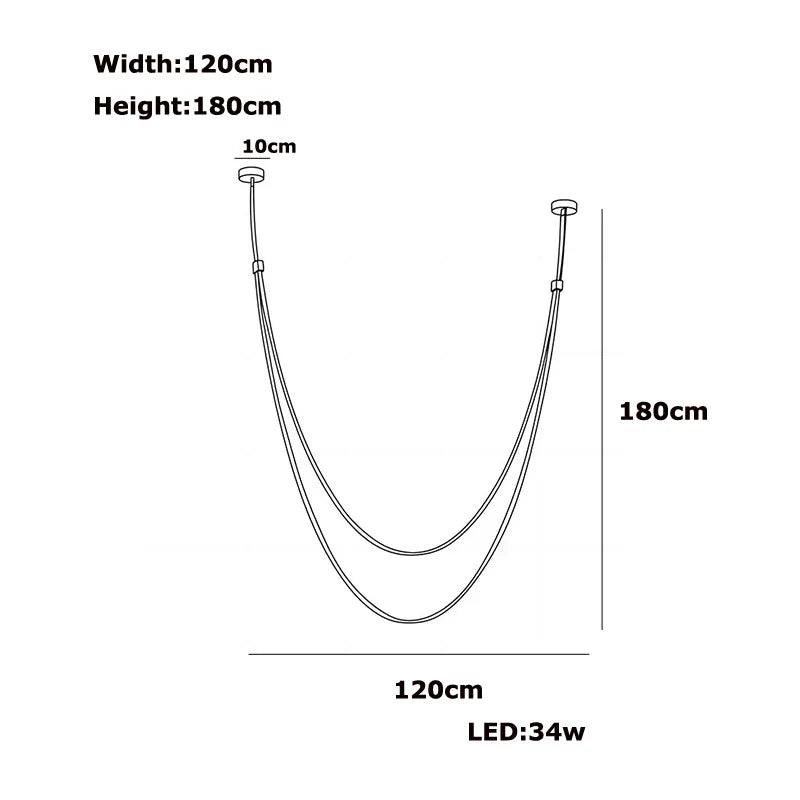 DecorBites™ Trendy Leather Belt LED Chandelier Light - Living Room