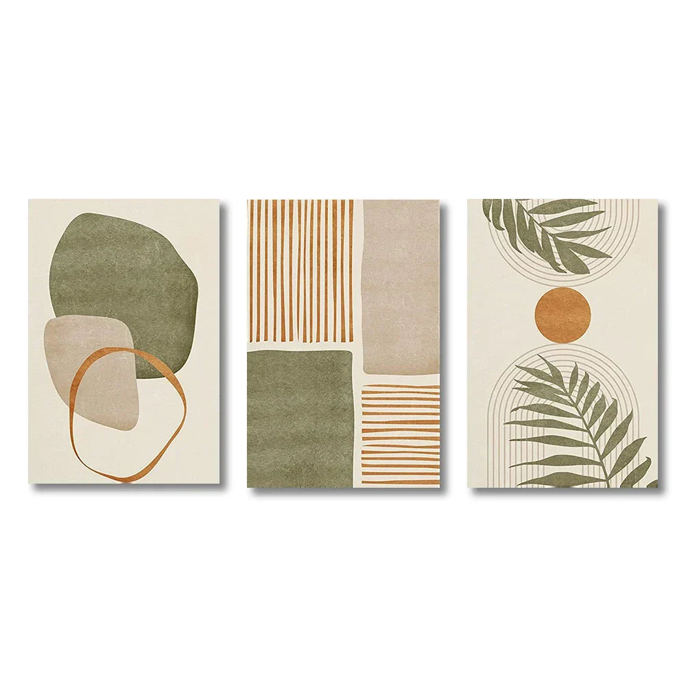 DecorBites™ Tropical Leaves Canvas Wall Art Set