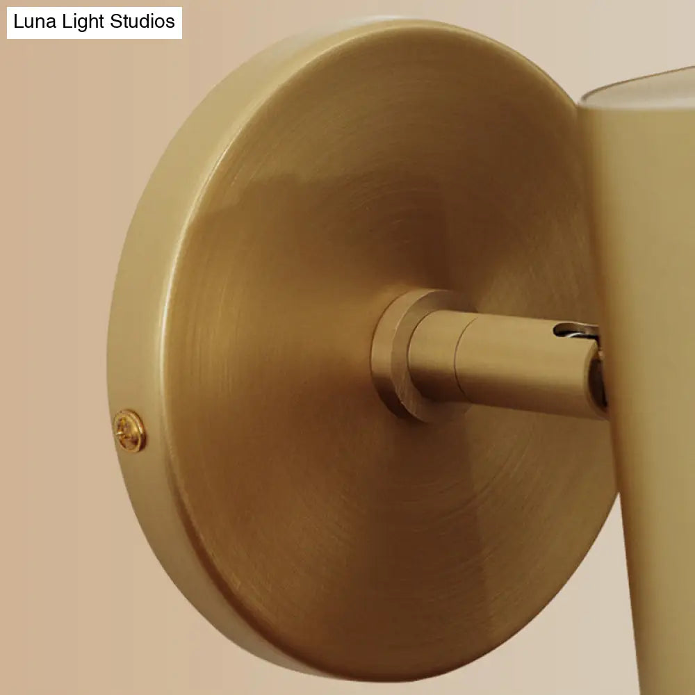 DecorBites™ Tube Brass Spotlight Wall Light - Postmodern Metal Reading Lamp for Bedroom