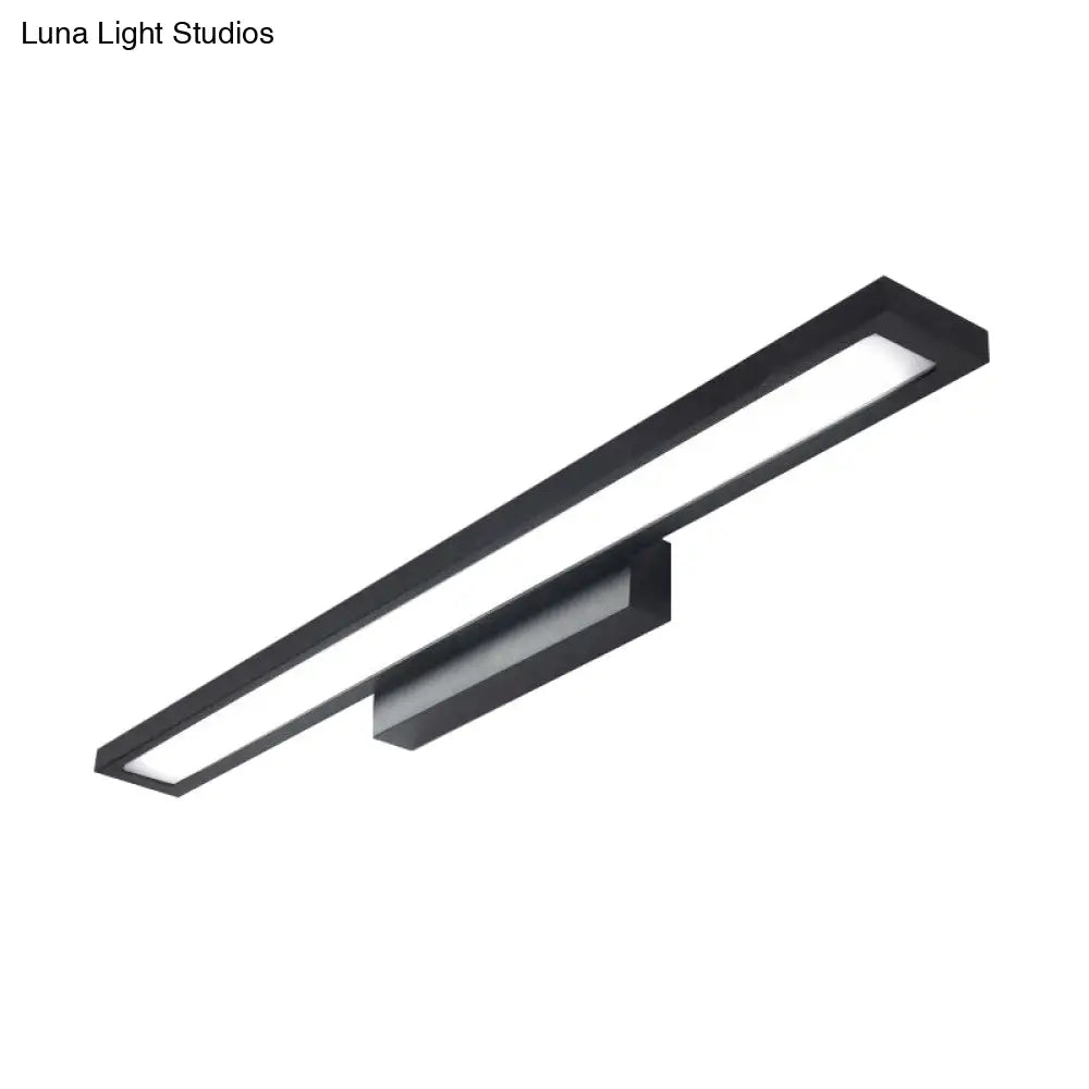 DecorBites™ Tube Metal LED Bathroom Vanity Lamp - Minimalist Light Fixture in Black/Silver with Warm/White Light